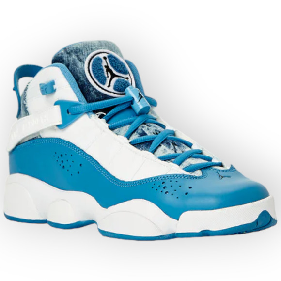 Jordan 6 Rings Shoes Sneakers DM8956-100 White / Dutch Blue GS Kids' Size 5.5Y